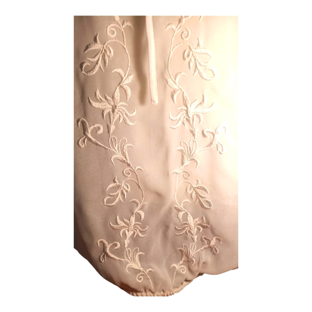 LOFT Ivory Ruffle Top - Picture 2 of 3